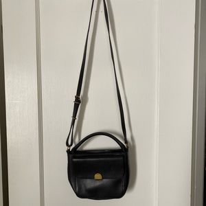Madewell black leather cross-body bag
